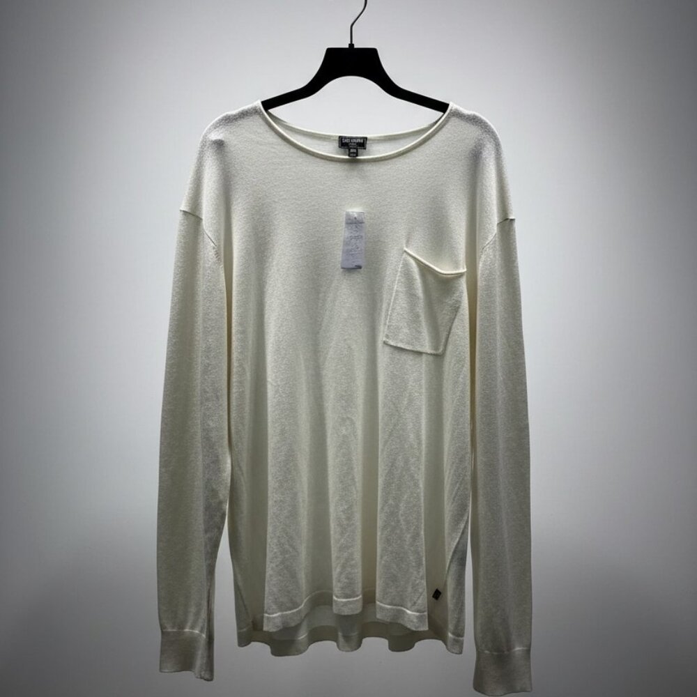 Todd Snyder Men's Bisque Linen Knit Pocket Pullover Sweater Cream XXL NWT - Picture 2 of 10